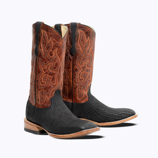 Capitan Men's Lubbock Western Boots - Black Matte
