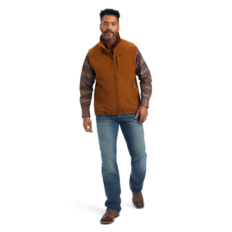 Ariat Mens Logo 2.0 Softshell Vest  Chestnut