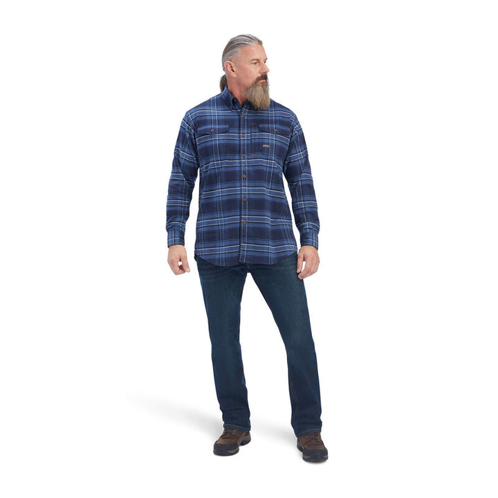 Ariat Mens Rebar Flannel Durastretch Work Shirt