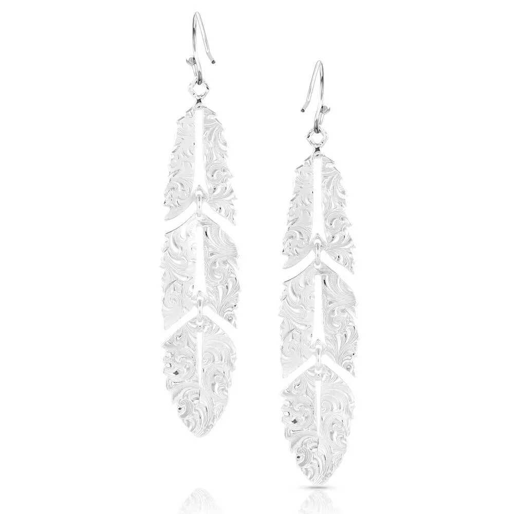 Montana Silversmith Freedom Feather American Made Earrings