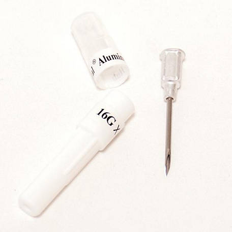 Ideal Aluminum Disposable Needles - 16x5/8 (25pk)