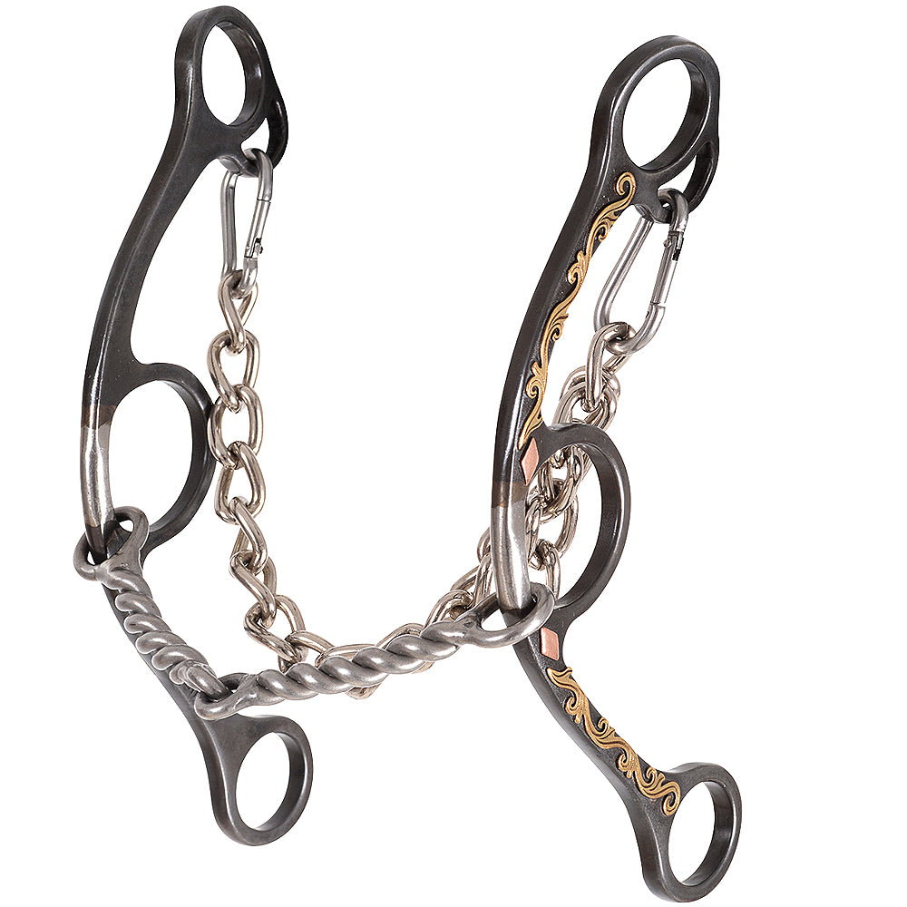 Classic Equine Sherry Cervi Twisted Wire Long Shank Gag Barrel Bit