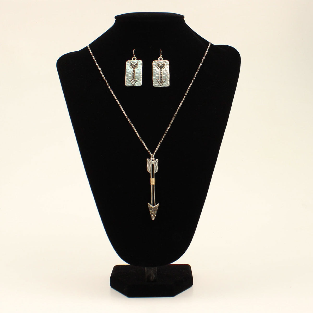 Blazin Roxx Crystal Tip Arrow Jewelry Set - Black