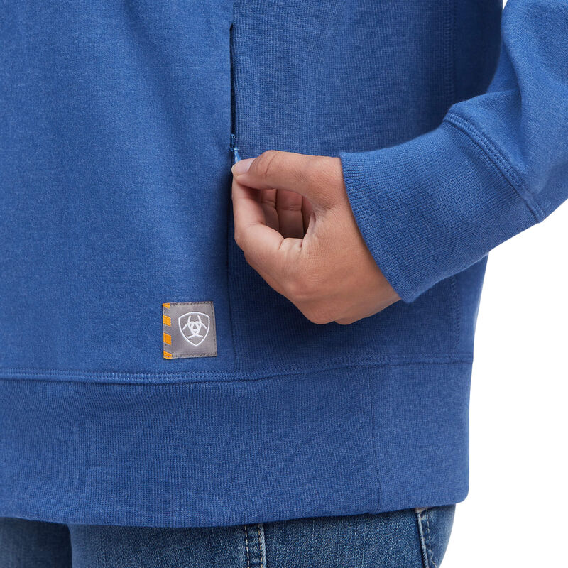 Ariat Womens Rebar Workman Washed Fleece Sweatshirt