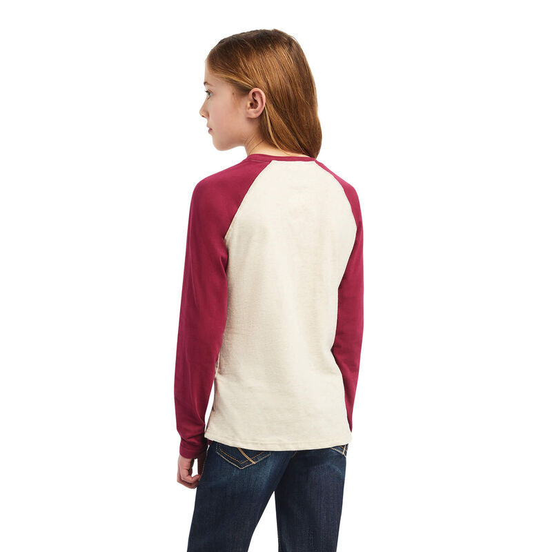 Ariat Girls REAL Zuma Baseball Long Sleeve Shirt