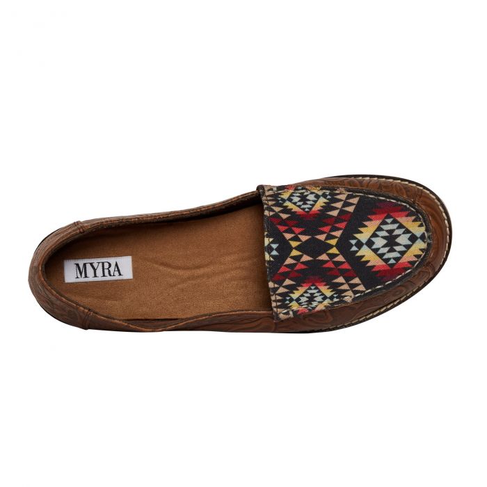 Myra Embossed Slip On Shoes