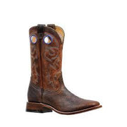 Boulet Men's Cowboy Boot - Rough Rider Amber Gold/Bisonte Shrunken Old Town - Irvines Saddles