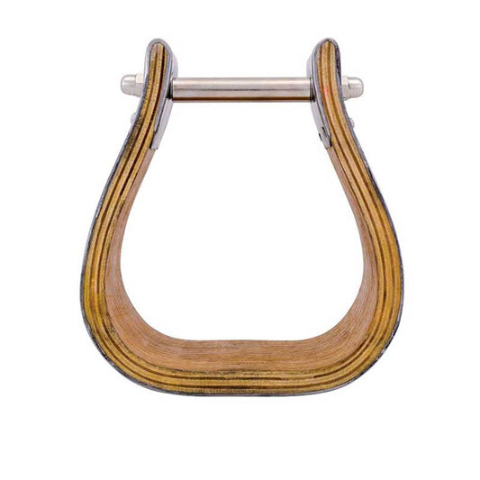 STIRRUP WOOD/STAINLESS STEEL COVERED 5"