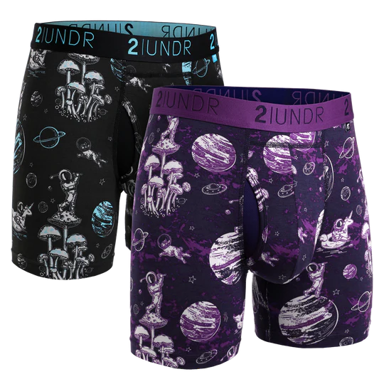 2UNDR Men's 2-Pack Swing Shift Boxer Briefs - Patterned