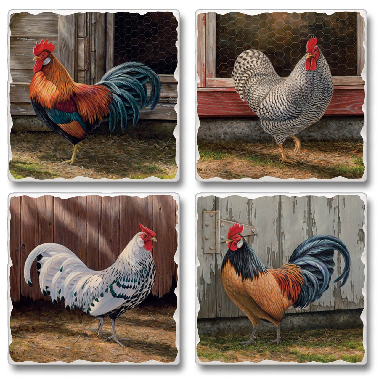 Coasters (Set of 4) - Barnyard Rooster