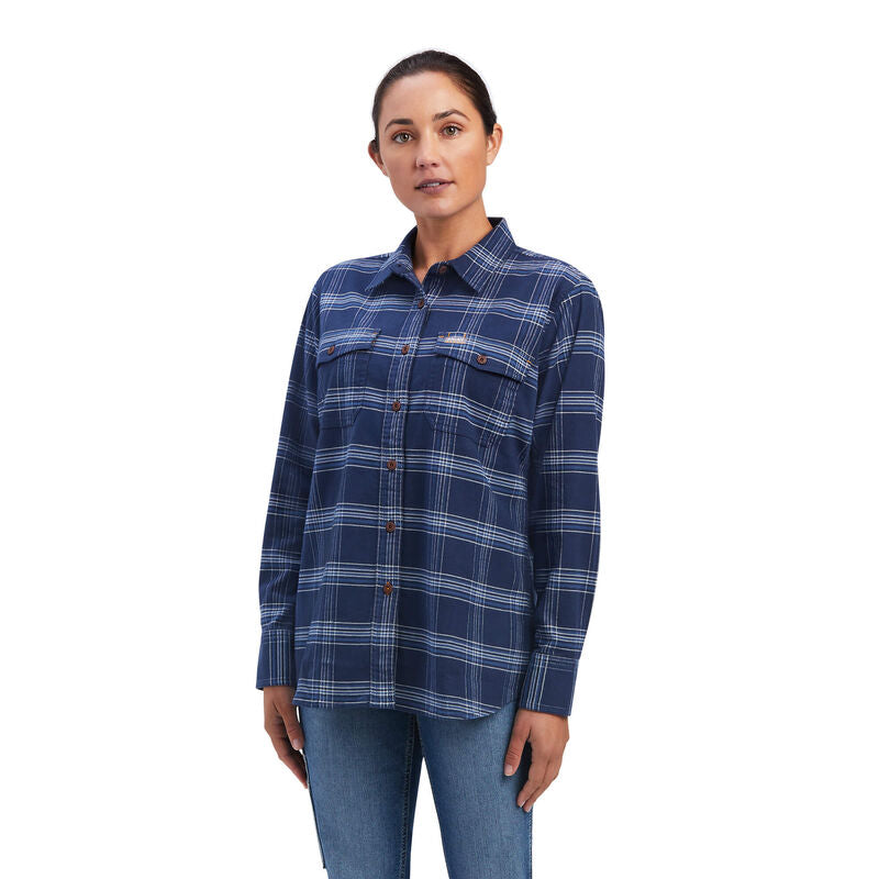Ariat Womens Rebar Flannel Durastretch Work Shirt