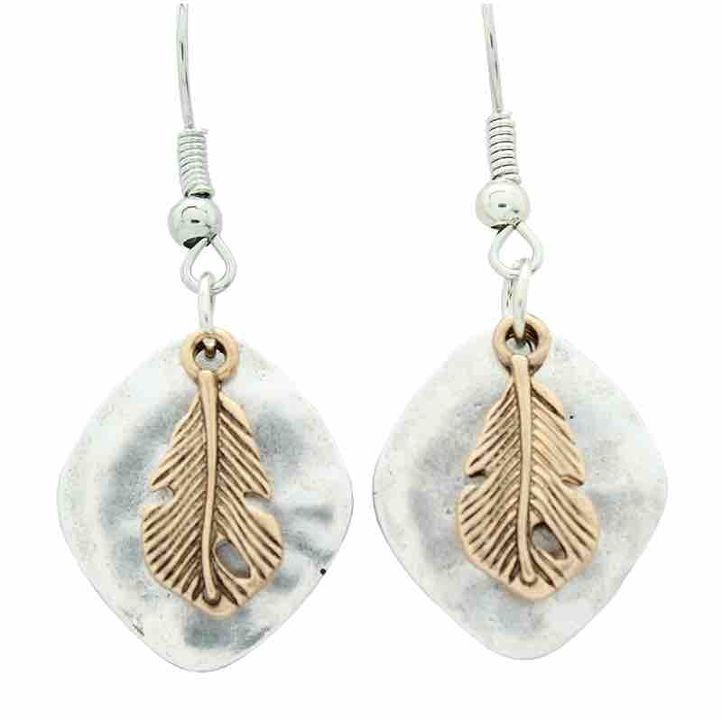 KC Earrings Feather - Irvine Tack &amp; Western Wear
