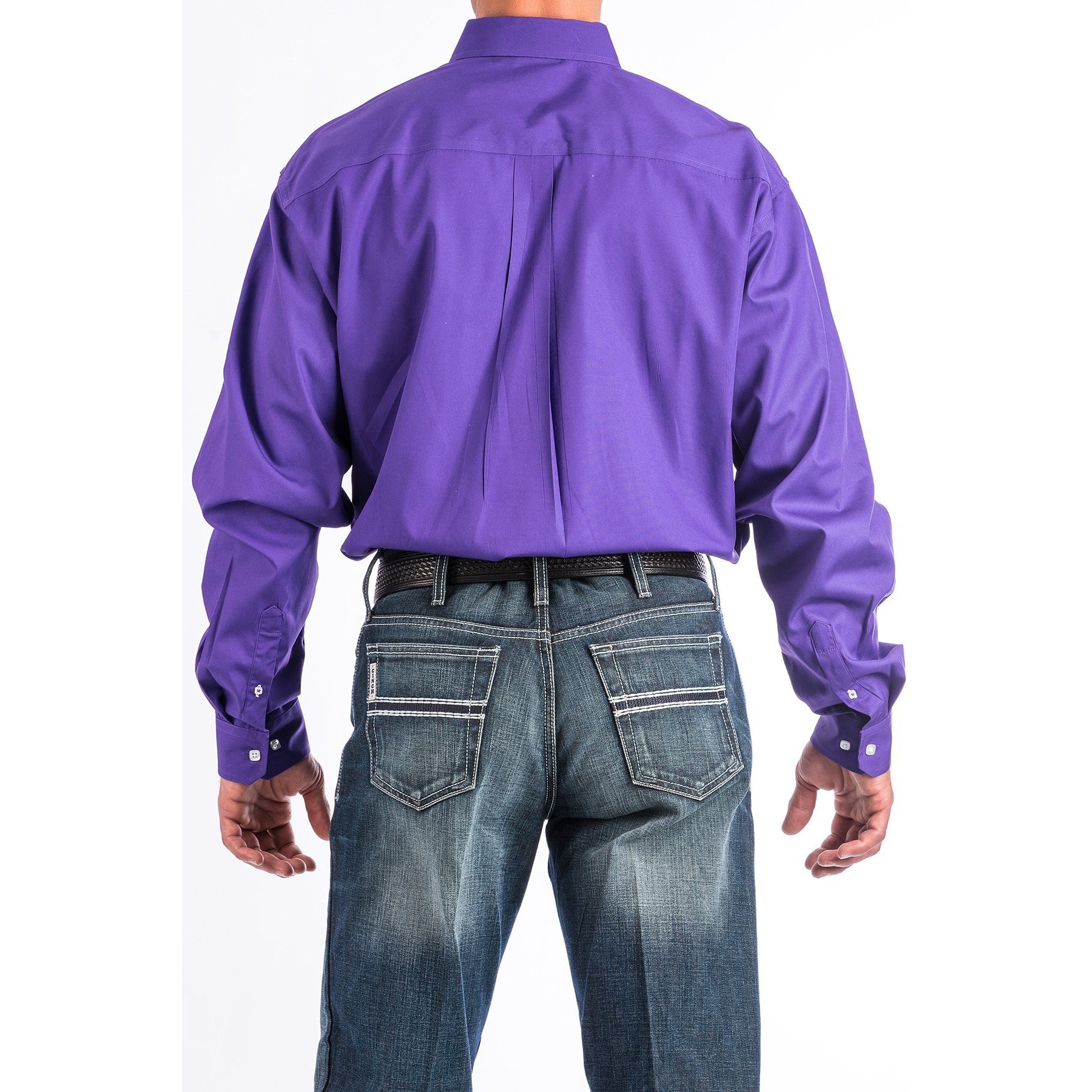 Cinch Classic Fit Men's Cotton Shirt - Purple