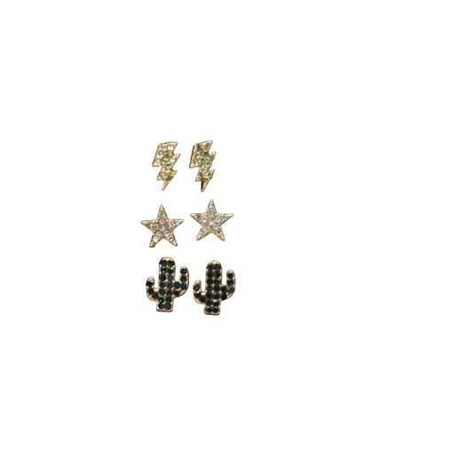 SS Cactus Bolt STR Earring