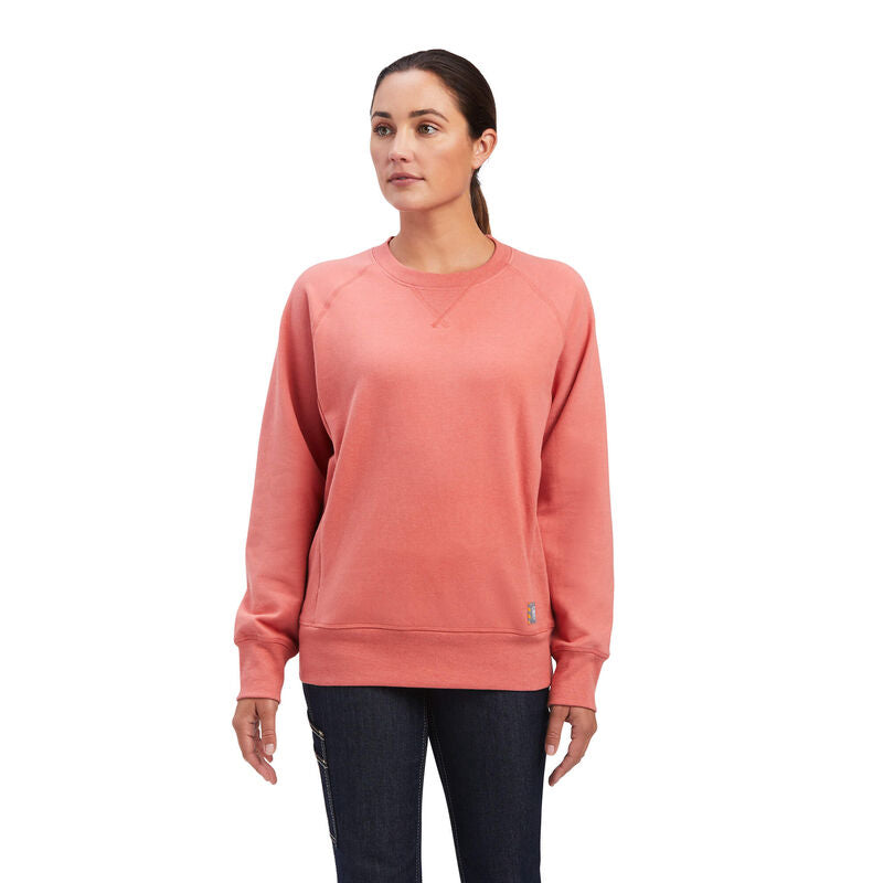 Ariat Womens Rebar Workman Washed Fleece Sweatshirt