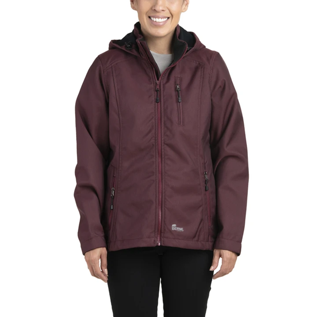 Berne Women's Eiger Softshell Jacket - Maroon