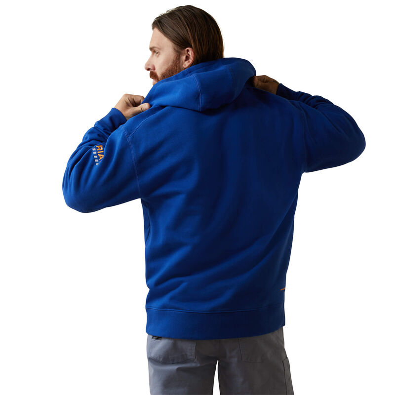 Ariat Mens Rebar Workman Full Zip Hood Royal Blue