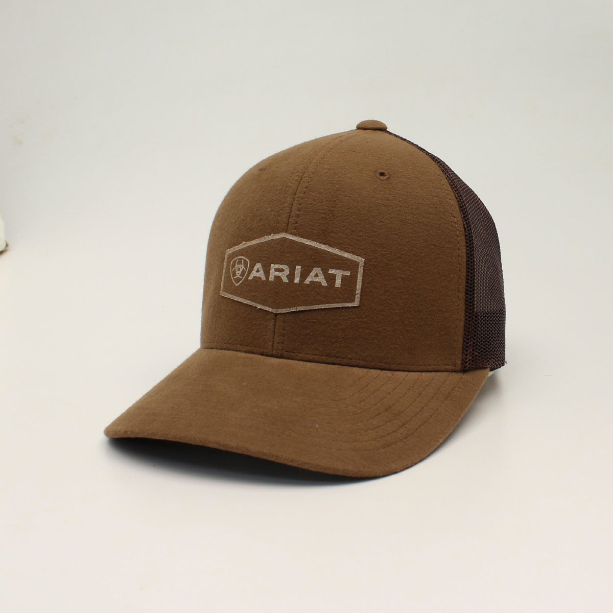Ariat Men's Rectangle Logo Snapback Cap - Brown