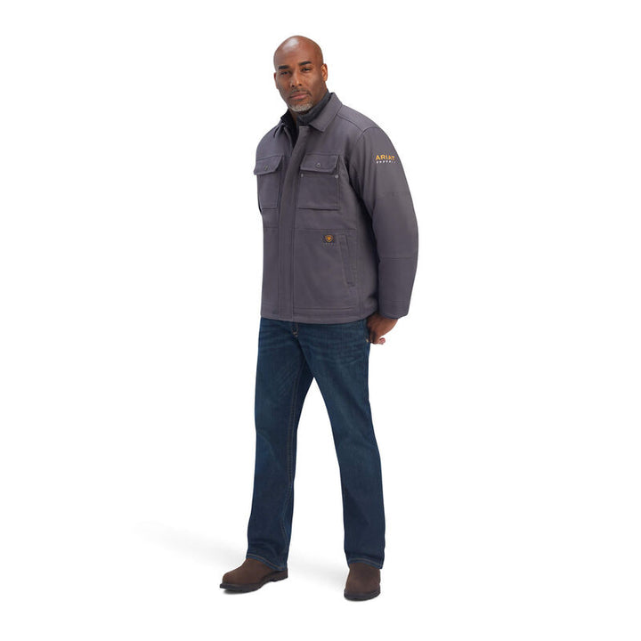 Ariat Mens Rebar Duracanvas Sherpa Lined Coat