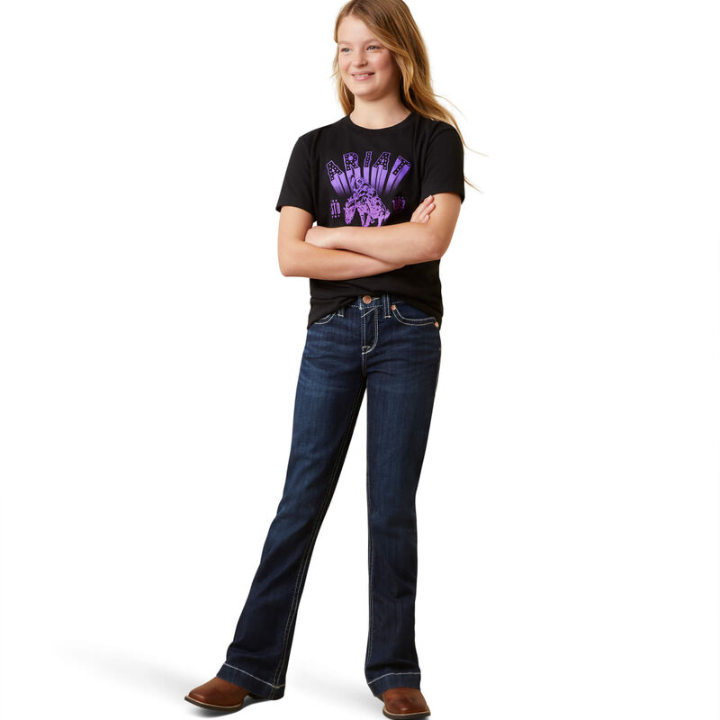 Ariat Girls Vintage Rodeo SS Tee - Black