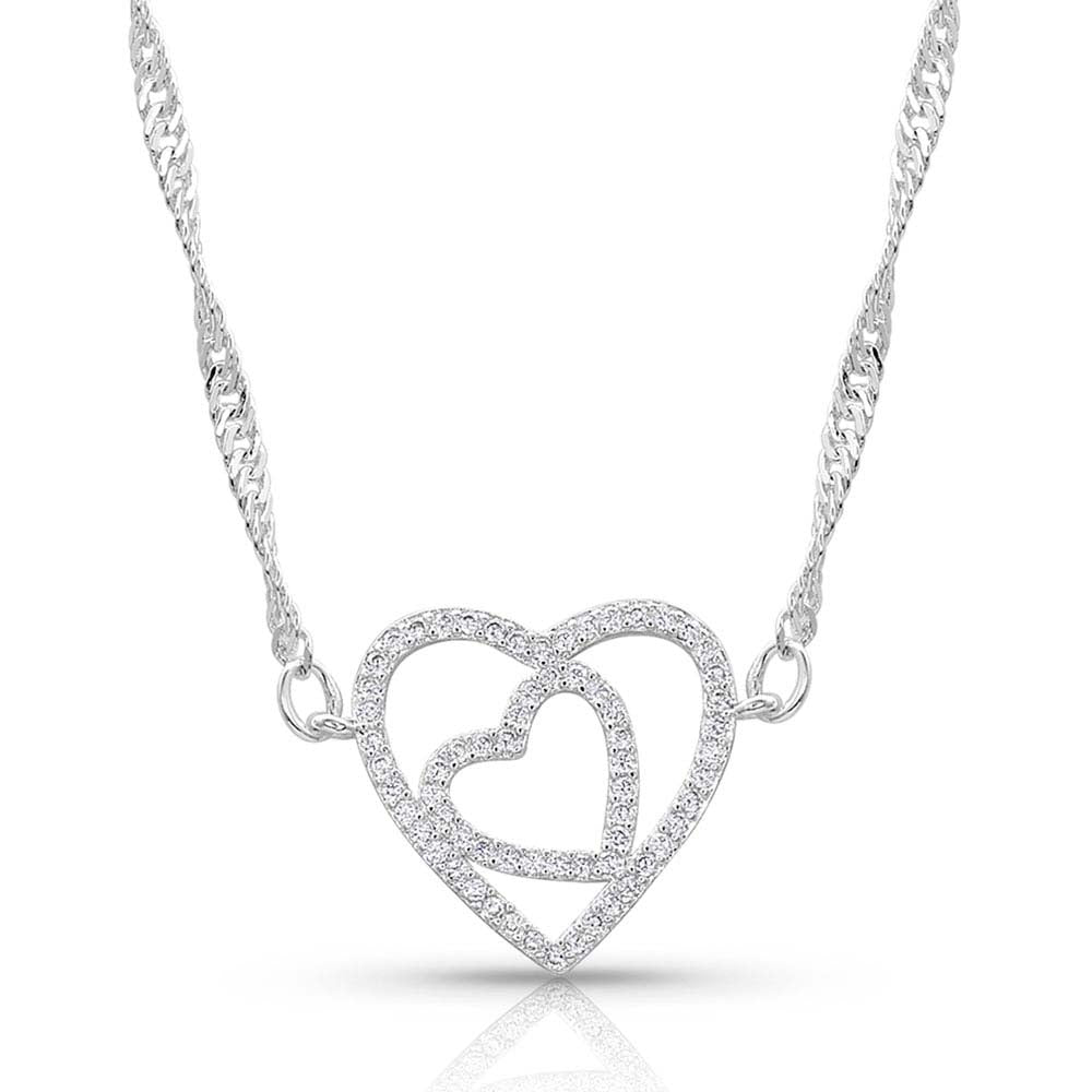 Montana Silversmith Double Open Heart Split Necklace