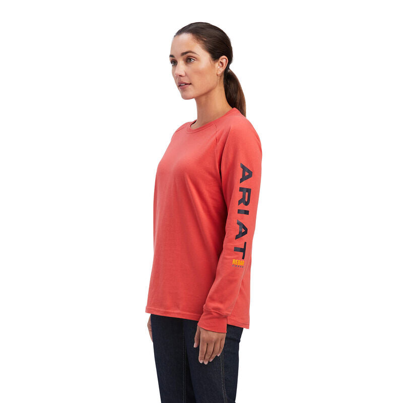 Ariat Womens Rebar Cotton Strong Logo Graphic T-Shirt