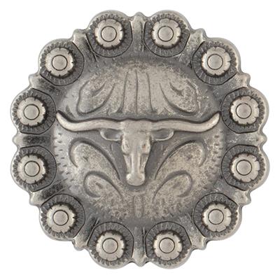 Weaver Leather Round Longhorn Berry Concho 1"