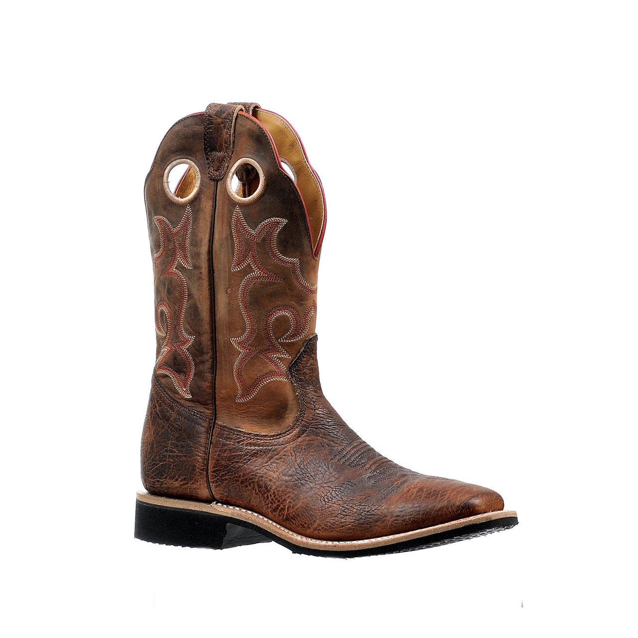 Boulet Men's Wide Square Toe Western Boots - Bison Shrunken Bomber/Virginia Mesquite
