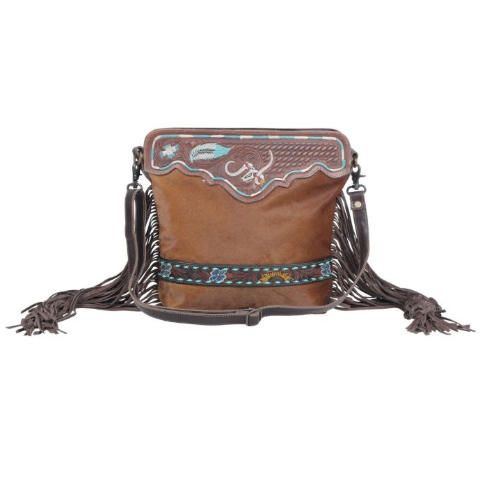 Myra Russet Statement Hand Tooled Bag - Irvine Tack &amp; Western Wear