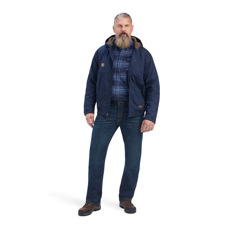 Ariat Mens Rebar Duracanvas Jacket Navy