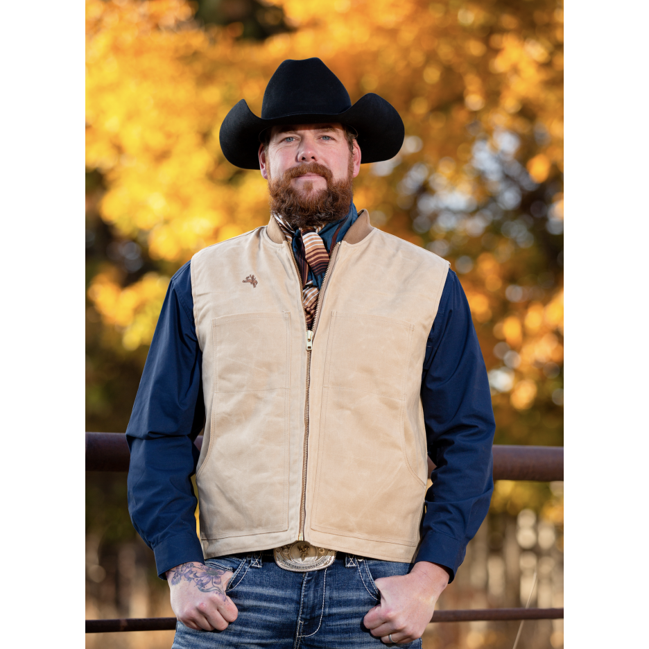 Wyoming Trader Dillon Canvas Vest Tan