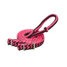 Weaver Braided Nylon Barrel Reins 1/2"x8' -Assorted Colours