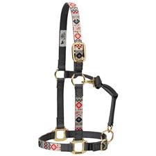 Weaver Leather Nylon Adjustable Chin and Throat Snap Horse Halter - Average