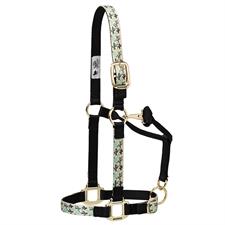 Weaver Leather Nylon Adjustable Chin and Throat Snap Horse Halter-LARGE