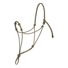 Weaver Leather Silvertip Four Knot Rope Halter - Blue/Black, Average Size, Hand-Tied 1/4" Cord