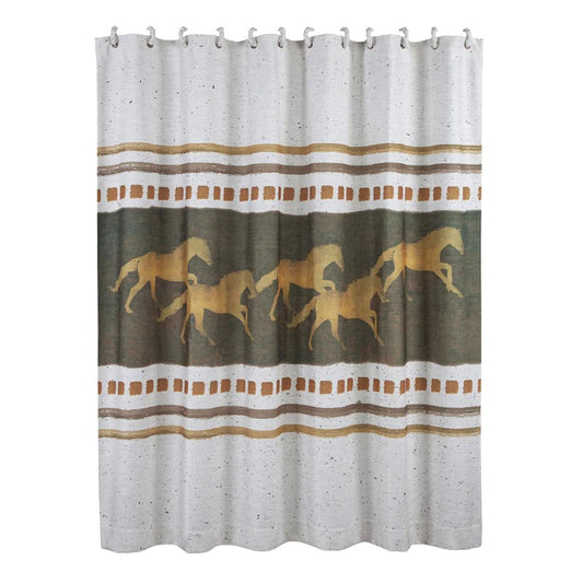 HiEnd Accents Running Remuda Shower Curtain 72" x 72" 1pc