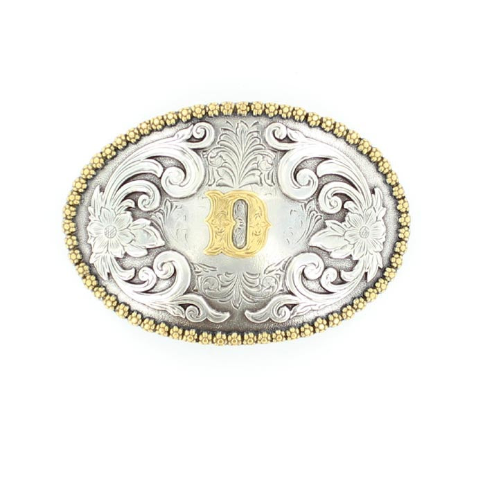 Nocona Men's Antique Scrolled Initial Buckle - Oval