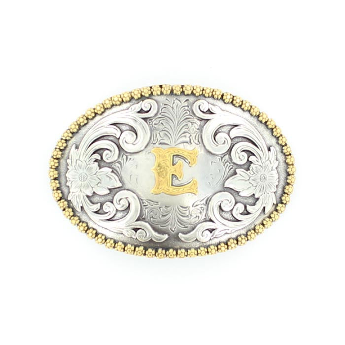 Nocona Men's Antique Scrolled Initial Buckle - Oval
