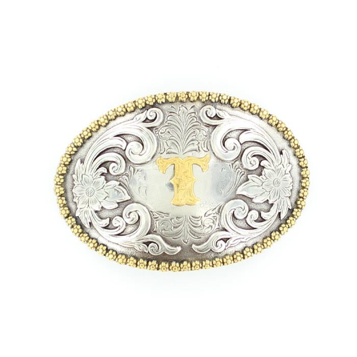 Nocona Men's Antique Scrolled Initial Buckle - Oval