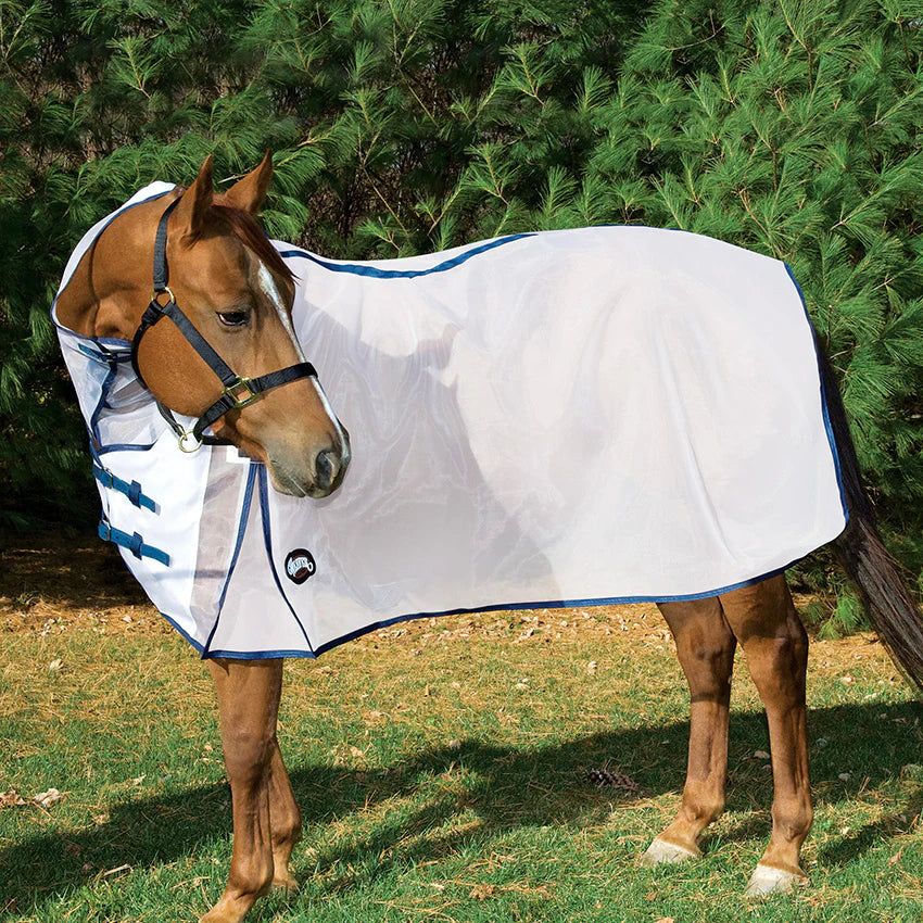 Weaver Mesh Fly Sheet with UV Protection - White/Navy