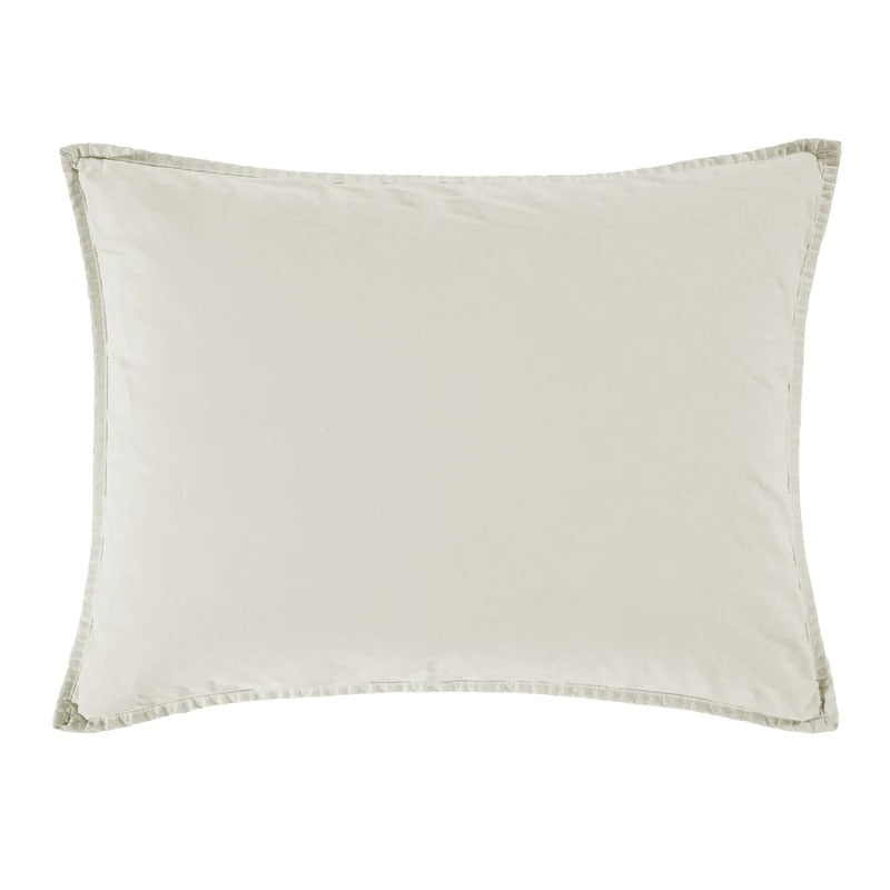 Stonewashed Cotton Canvas Pillow Sham 21" x 27"  Natural   1 PC