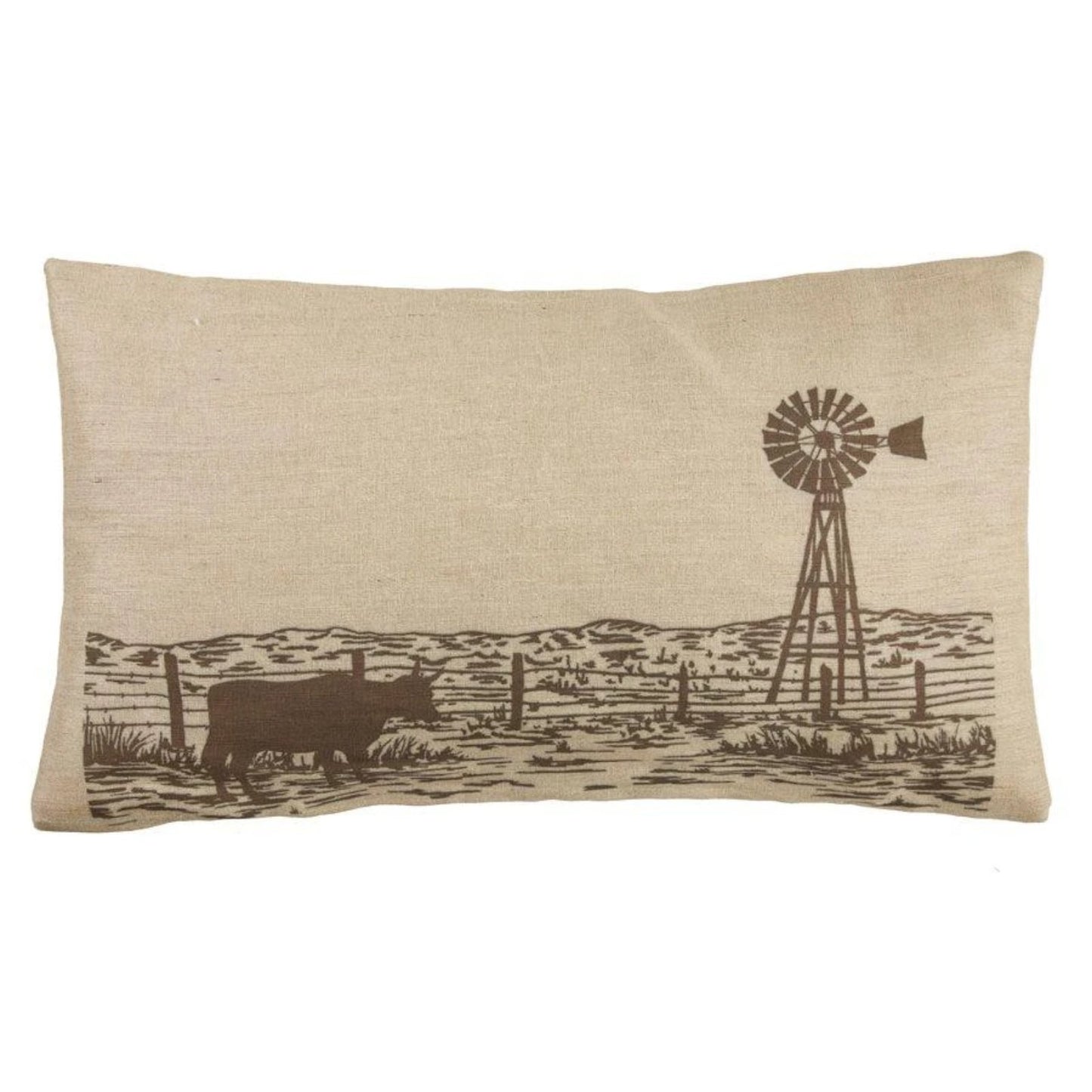 HiEnd Accents Windmill Burlap Pillow 26x16