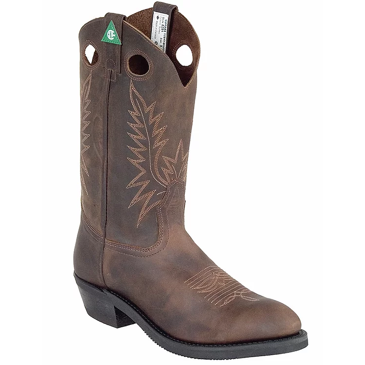Canada West Men's Work Western Boots - Crazy Horse