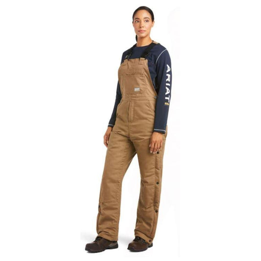 Ariat Women's Rebar DuraCanvas Insulated Bib Overalls - Field Khaki