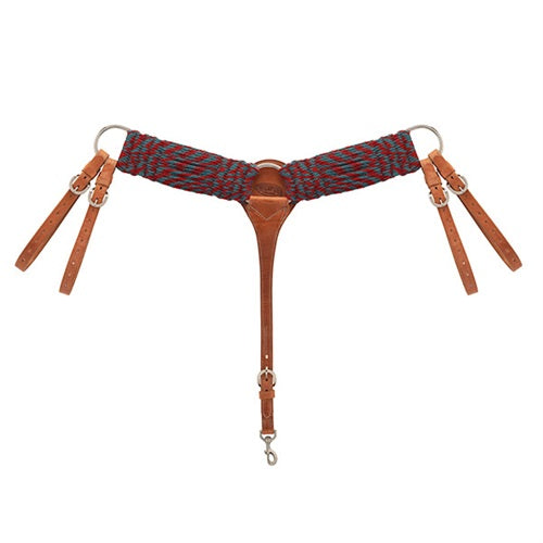 Weaver Mohair Roper Breast Collar - Red/Turquoise