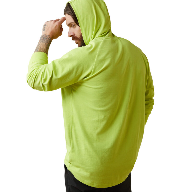 Ariat Mens Rebar Cotton Strong Hoodie T-Shirt - Bright Yellow