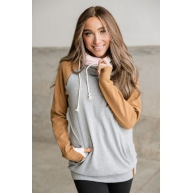 Ampersand Double Hood Sweatshirt - Peach Cider