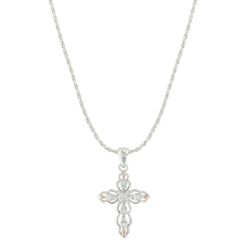 Montana Silversmiths Against The Light Cross Necklace