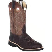 Brahma Men's Spongy Roper Boot - Brown Oiled Bullhide/Alamo Tan - Irvines Saddles