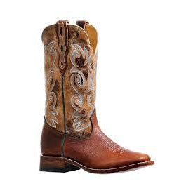 Boulet Men's Western Boot - Damasko Taupe/Bison Delantero Utta Whiskey - Irvines Saddles